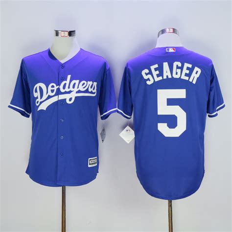 Los Angeles Dodgers 5 Corey Seager Baseball Jersey Blue - Baseball-MLB