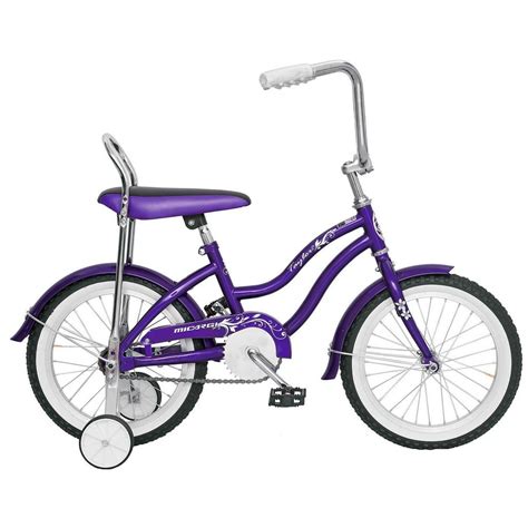 Micargi Taylor Girls' Purple 16-inch Bike with Training Wheels ...