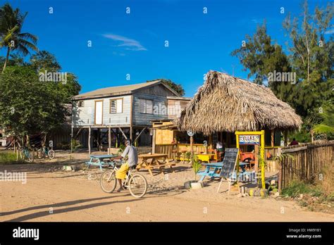 Belize, Stann Creek district, Hopkins, little garifuna fishing village ...