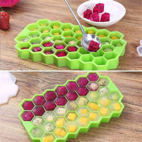 2 Pack 74 Cubes Silicone Ice Cube Trays with with Removable Lid - Viral ...