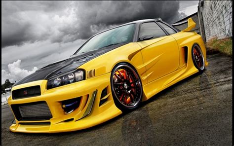 Yellow Nissan Skyline coupe HD wallpaper | Wallpaper Flare