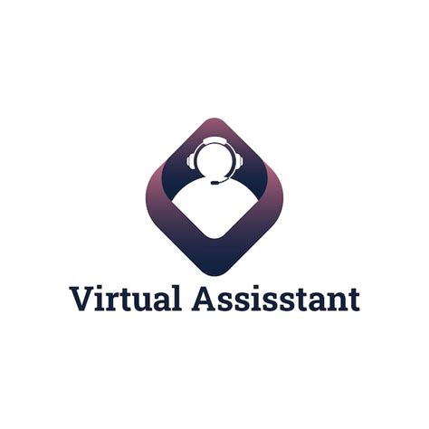 Premium Vector | Virtual assistant logo