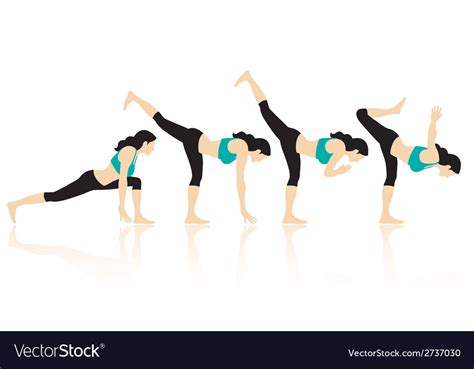 Yoga poses Royalty Free Vector Image - VectorStock