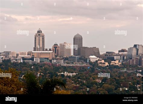 Skyline of Sandton and surrounds Johannesburg South Africa Stock Photo ...