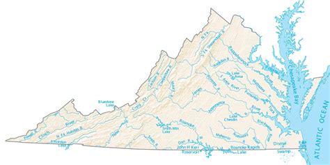 Map Of Virginia Rivers