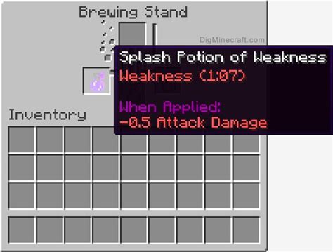 Throw a Splash Potion of Weakness at your enemies in Minecraft (and ...