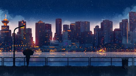 Anime Night City HD Wallpapers - Wallpaper Cave