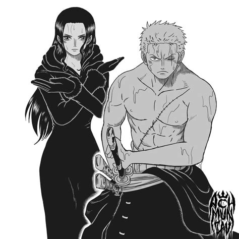 nico robin and roronoa zoro (one piece) drawn by achmunzav | Danbooru