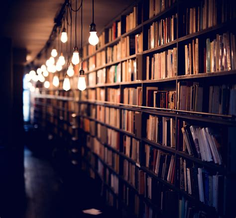 wallpaper books, library, shelves, lighting HD : Widescreen : High ...