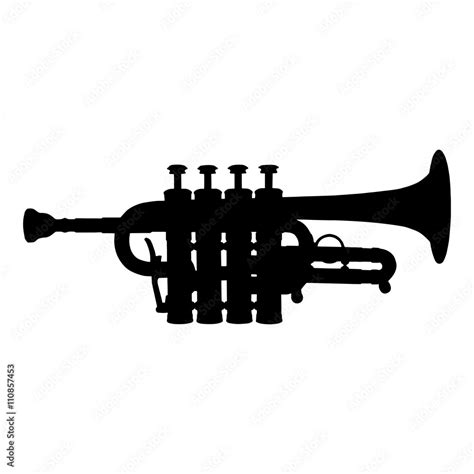 Trumpet silhouette vector illustration Stock Vector | Adobe Stock