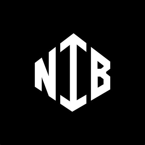 NIB letter logo design with polygon shape. NIB polygon and cube shape ...