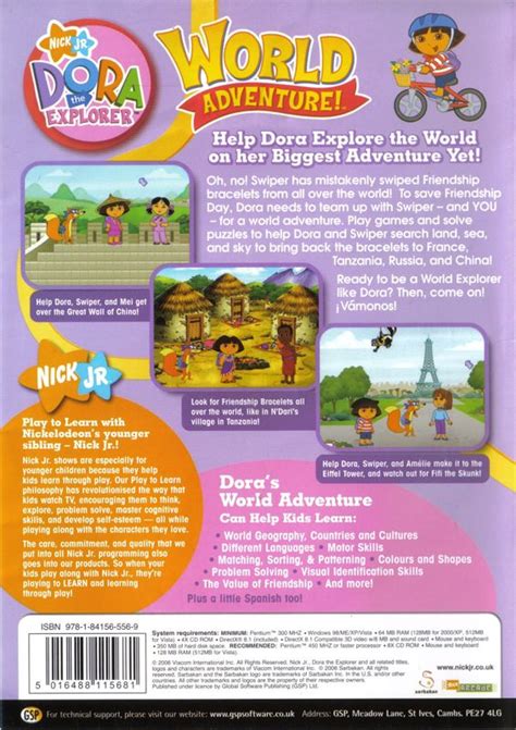 Dora the Explorer: World Adventure! (2006) Windows box cover art ...