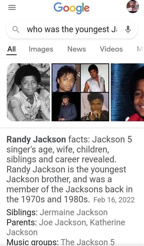 Google who was the youngest Ji & All Images News Videos Randy Jackson ...