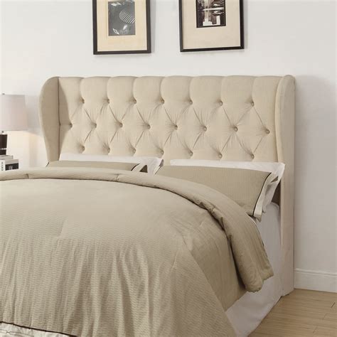 Murrieta King Tufted Upholstered Headboard Beige - Walmart.com ...