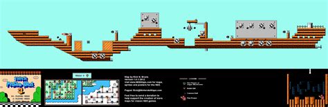 Super Mario Brothers 3 - World 5 Airship Nintendo NES Map