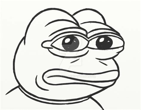 Frog Coloring Page Pepe Meme