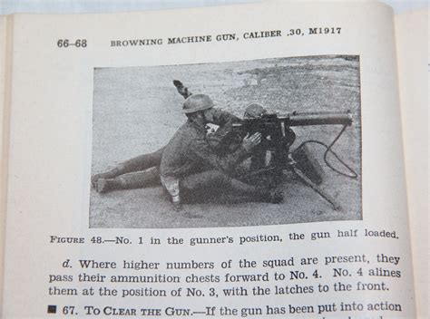 J015. WWII M1917 BROWNING MACHINE GUN FIELD MANUAL, 1940 DATED - B & B ...