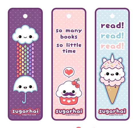 Printable Cute Bookmarks for Kids | 101 Activity