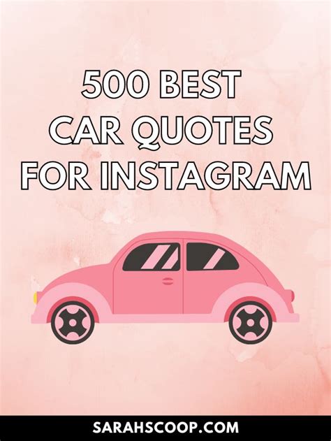 Top 500 Best Car Quotes For Instagram - Cool and Funny Captions | Sarah ...