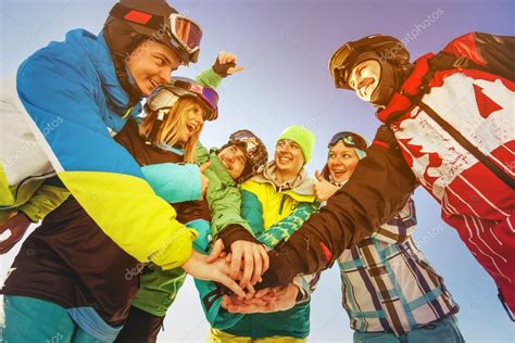 Group of friends holding hands — Stock Photo © cppzone.mail.ru #105586866