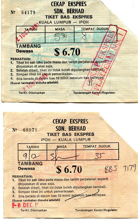 Old bus ticket Malaysia | Bus tickets, Ticket, Ipoh