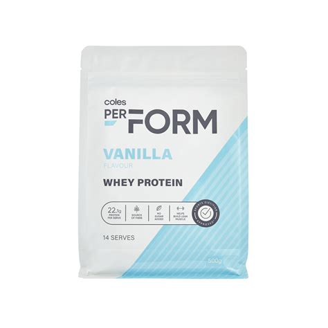 Buy Coles Perform Whey Protein Powder Vanilla 500g | Coles