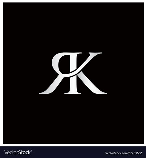 Rk logo Royalty Free Vector Image - VectorStock