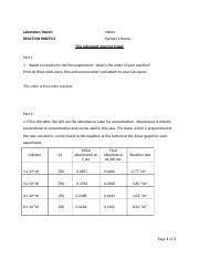 03 Crystal Violet Kinetics Lab Report n 1.doc - Laboratory Report Name ...