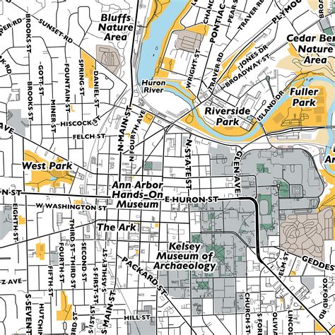 Ann Arbor Map Print Street Names Ann Arbor Print Printable - Etsy