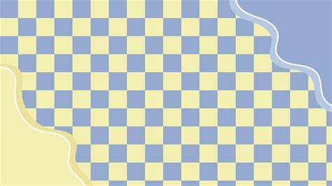 aesthetic cute pastel yellow and blue checkerboard, checkers modern ...