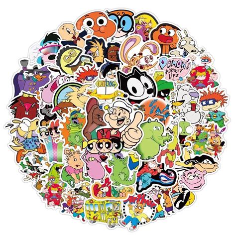 (Stickers) 50pc Cartoon Network Cartoons Old School Nostalgia Series ...