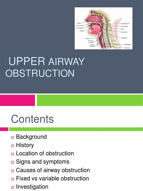 Laryngeal Obstruction | PDF | Medical Specialties | Respiratory System