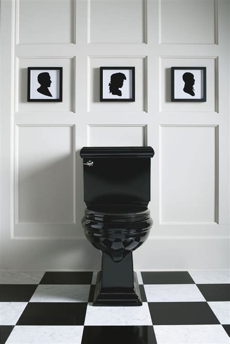 These small square-framed silhouettes perfectly echo the bathroom tiles ...