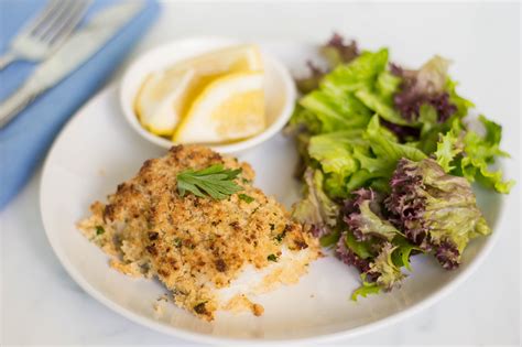 Baked Halibut and Parmesan Crumb Topping Recipe