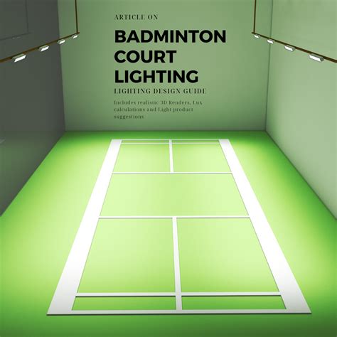 Badminton Court Lighting - How to apply lights? Which light to use ...