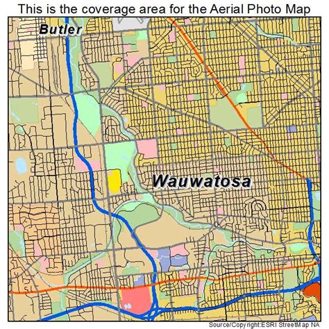 Aerial Photography Map of Wauwatosa, WI Wisconsin