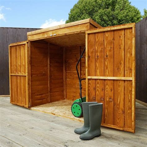 5ft x 3ft WOODEN GARDEN STORAGE SHED PRESSURE TREATED TOOL MOWER WOOD ...