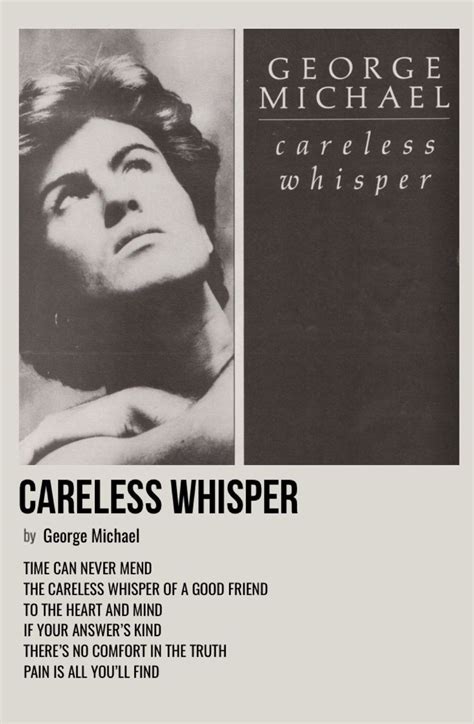 an advertisement for the book careless whisper by george michael