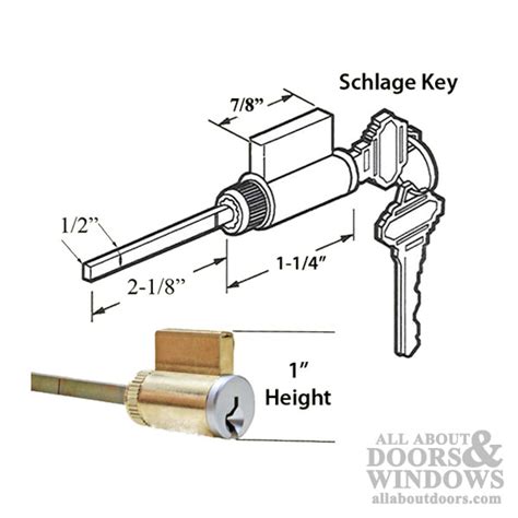 G-U / Ferco 1 Inch Cylinder, Schlage keyway - Keyed Alike