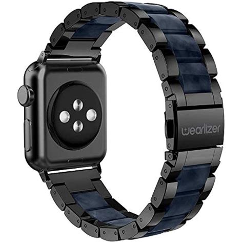 Black Compatible With Apple Watch Band 42mm 44mm Mens Womens ...