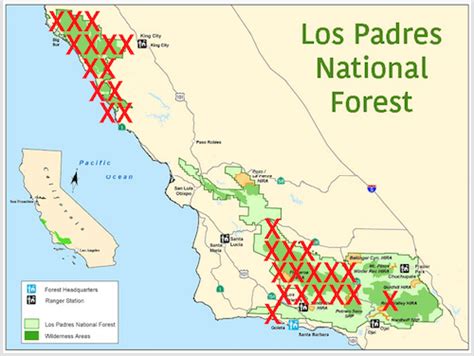 Los Padres National Forest Map - Maps Model Online