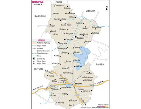 Buy Bhopal District Map Online