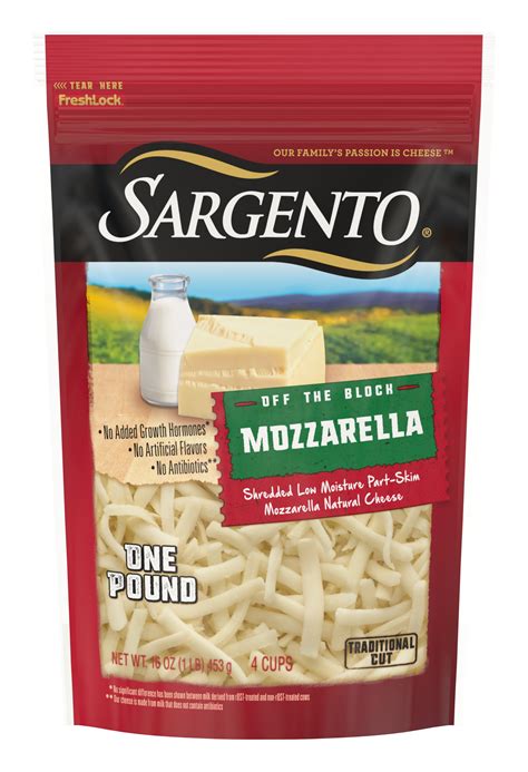 Sargento® Shredded Mozzarella Natural Cheese, Traditional Cut, 16 oz ...