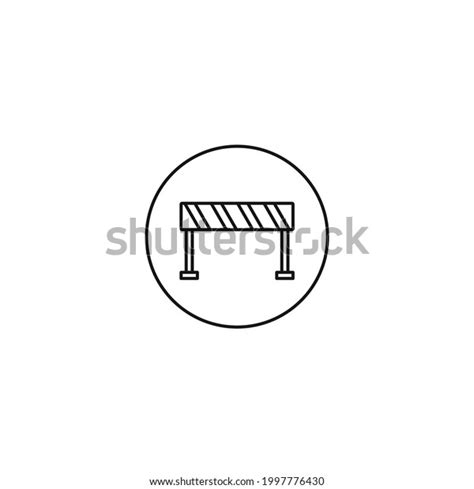 Barricade Block Vector Vector Illustration Mobile Stock Vector (Royalty ...