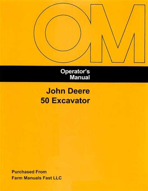 John Deere 50 Excavator Manual | Farm Manuals Fast