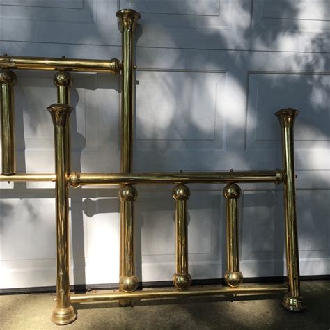 Vintage Twin Brass Headboard & Footboard | Chairish