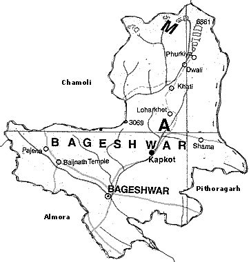 Bageshwar Map, Map of Bageshwar, Bageshwar Maps, Mmaps of Bageshwar ...