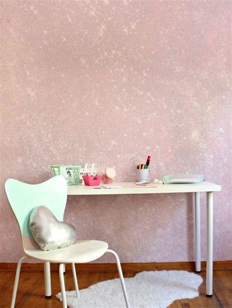 light pink wall paint with glitter - Basil Witt