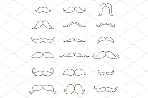 Mustache collection. Coloring – MasterBundles