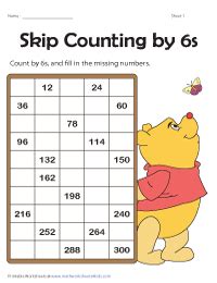 6 Skip Counting Chart